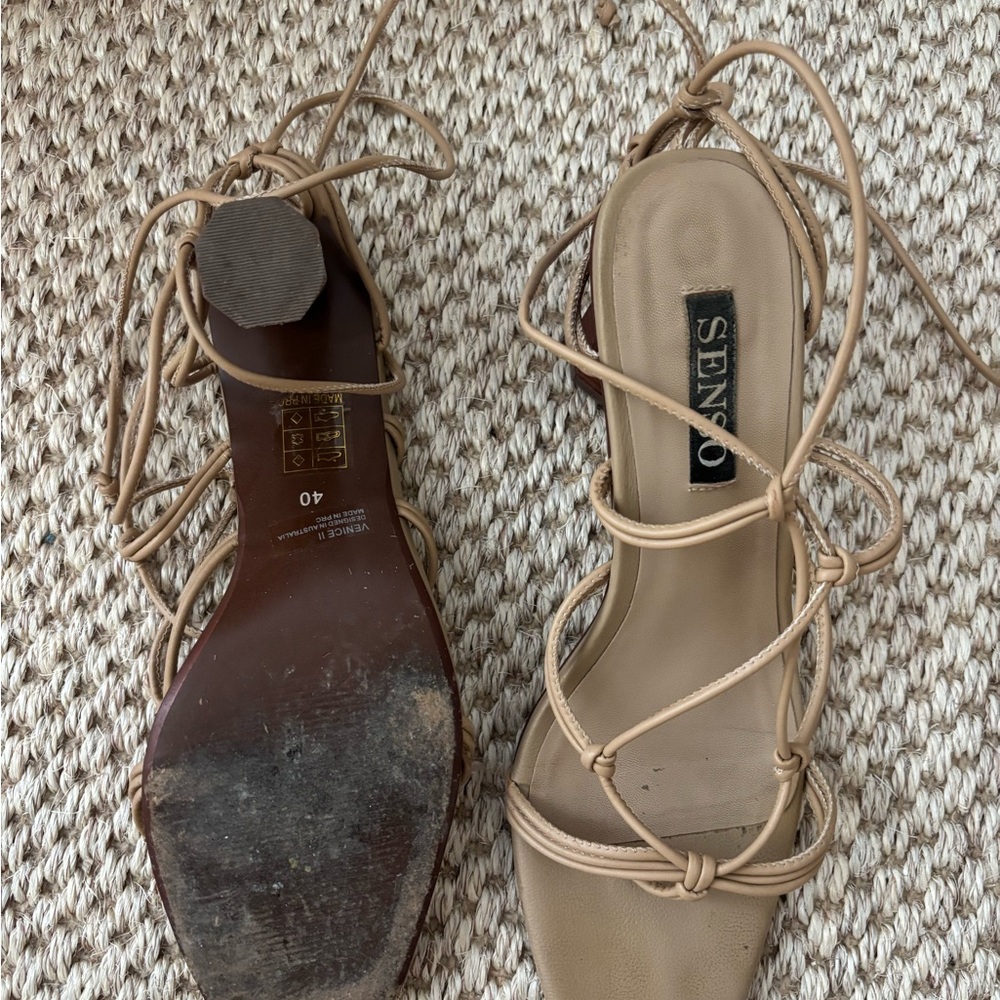 SENSO VENICE II KNOTTED LEATHER SANDALS - Picture 4 of 5
